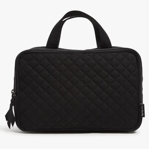 Vera Bradley Cotton Ultimate Travel Makeup Organizer Case, Black